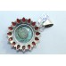Handmade 925 Sterling silver Tibetan Pendant Turquoise n Coral Stones..